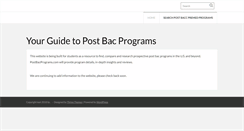 Desktop Screenshot of postbacprograms.com