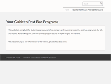 Tablet Screenshot of postbacprograms.com